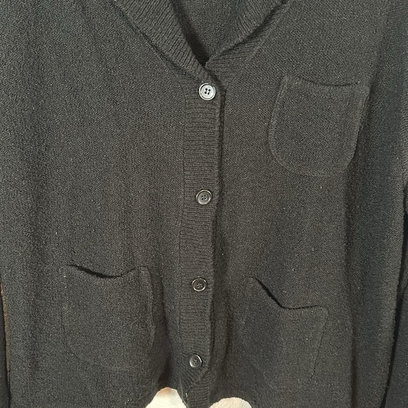 Diane Von Furstenberg 90s Textured Knit 3 Pocket Cardigan Oversized Size Large - Picture 2 of 7